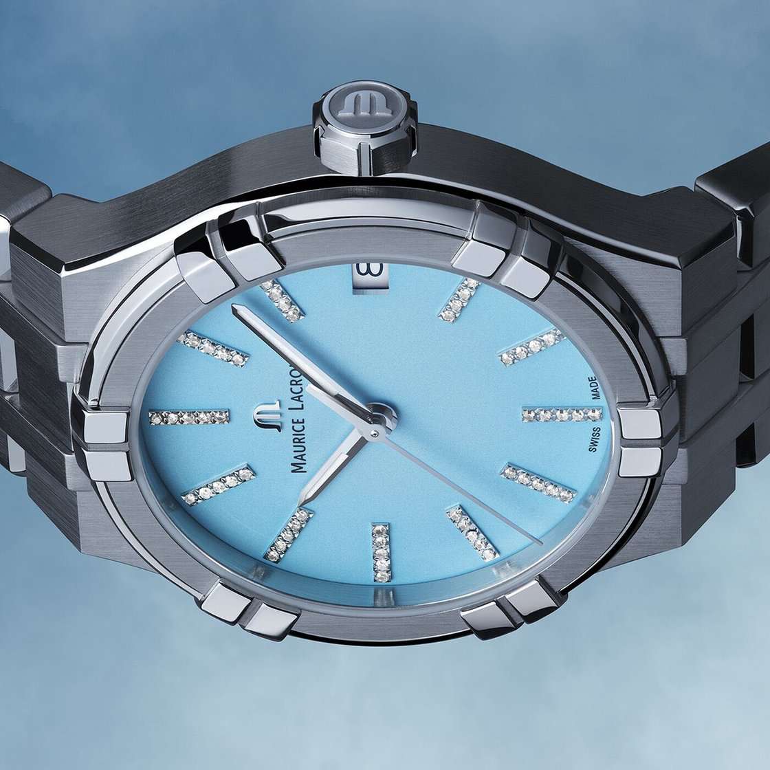Maurice Lacroix Maurice Lacroix Aikon Quartz Colours Edition AI1106-SS002-450-1  — детали корпуса и нержавеющая сталь