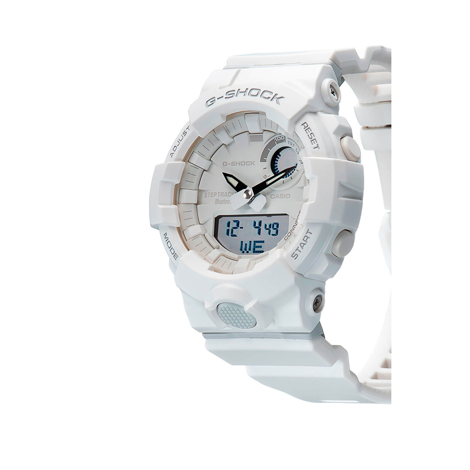 Casio Casio G-Shock GBA-800-7A электронные мужские часы часы крупный план белый циферблата