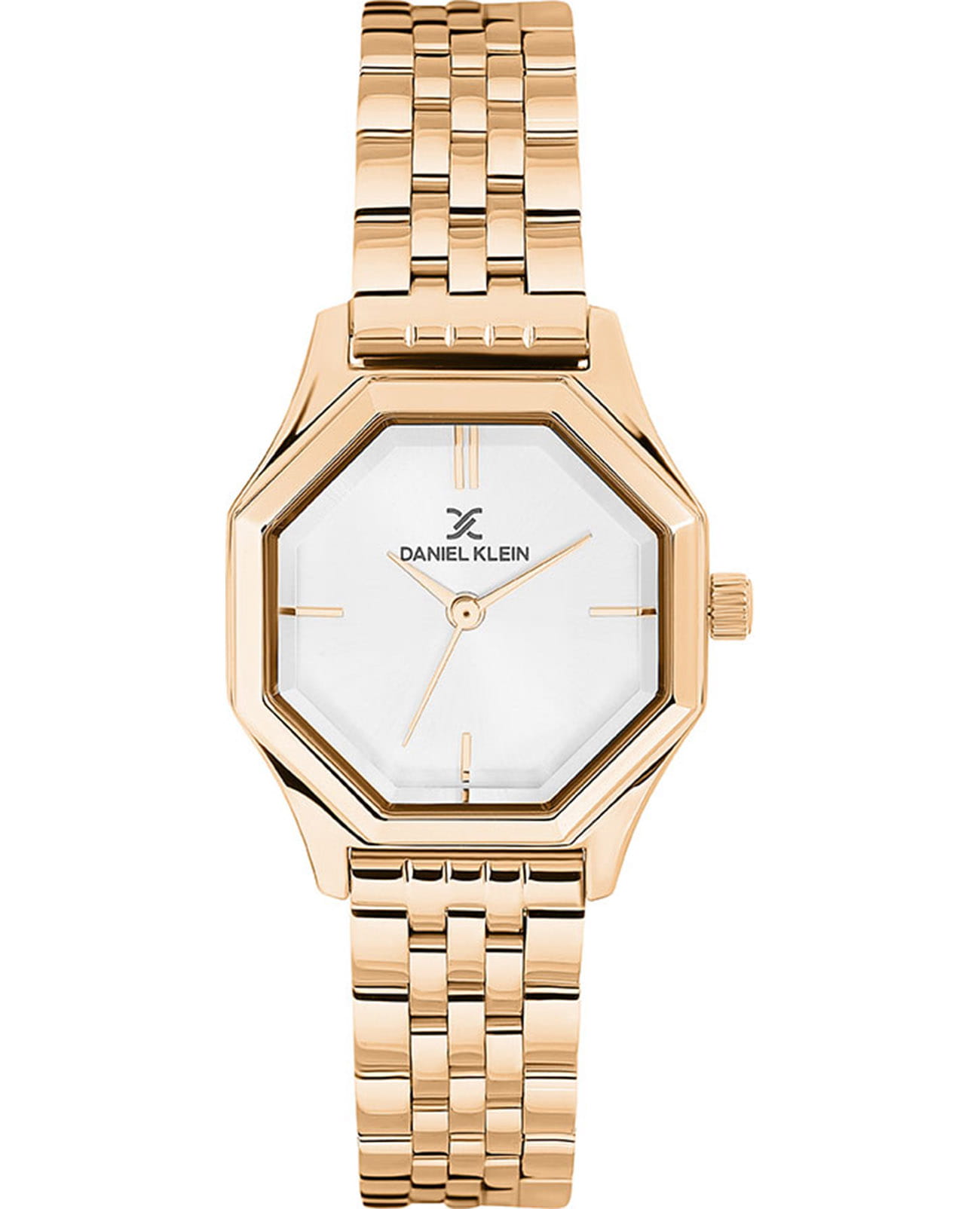 Daniel Klein Daniel Klein Watch Match DK.1.13719-4  DK.1.13719-4 кварцевые женские часы белый циферблат, браслет нержавеющая сталь с ip-покрытием — вид спереди