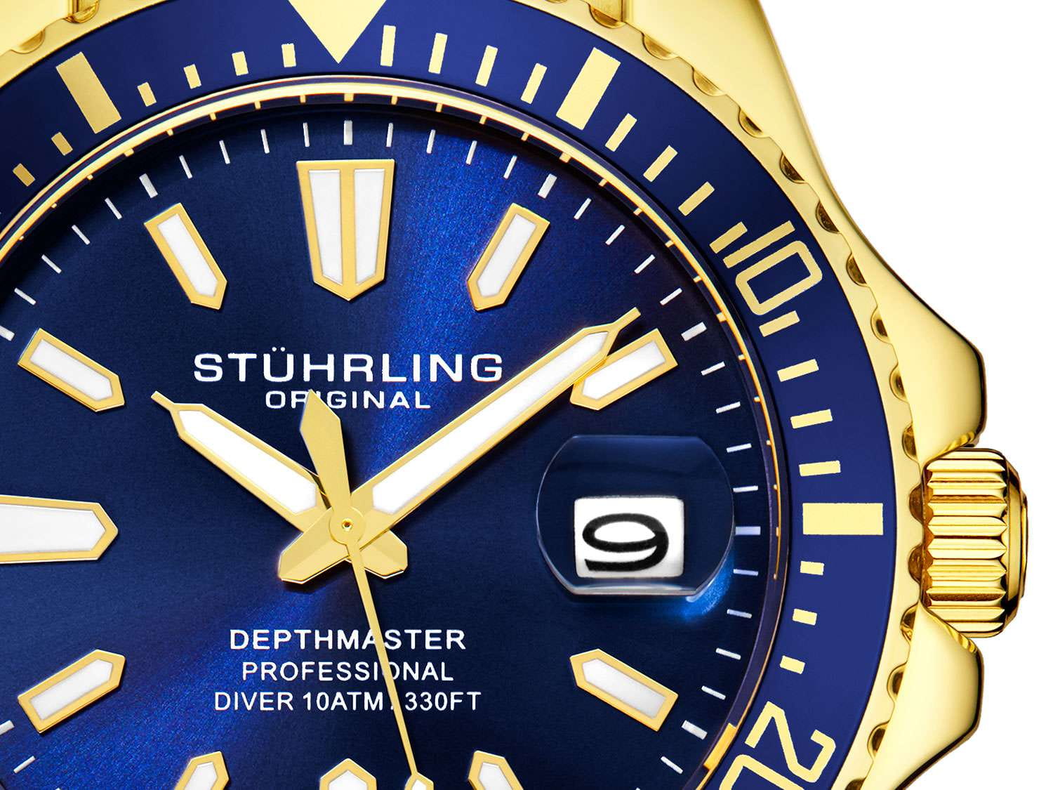 Stuhrling Stuhrling Aquadiver 3950A.8 , наручные мужские часы фото под углом
