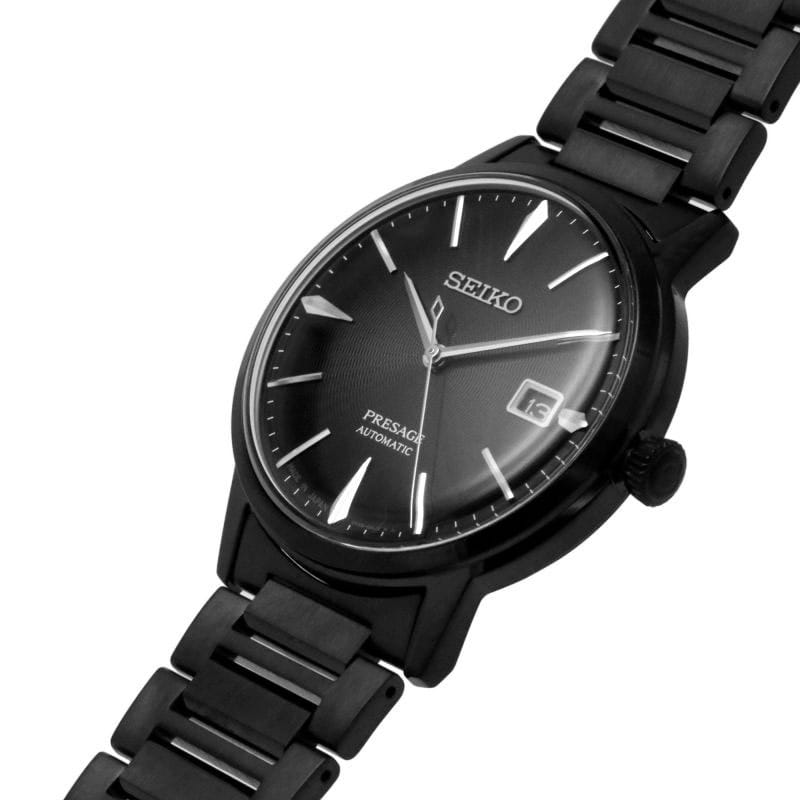Seiko Seiko Presage SRPJ15J1  — детали корпуса и нержавеющая сталь с pvd-покрытием