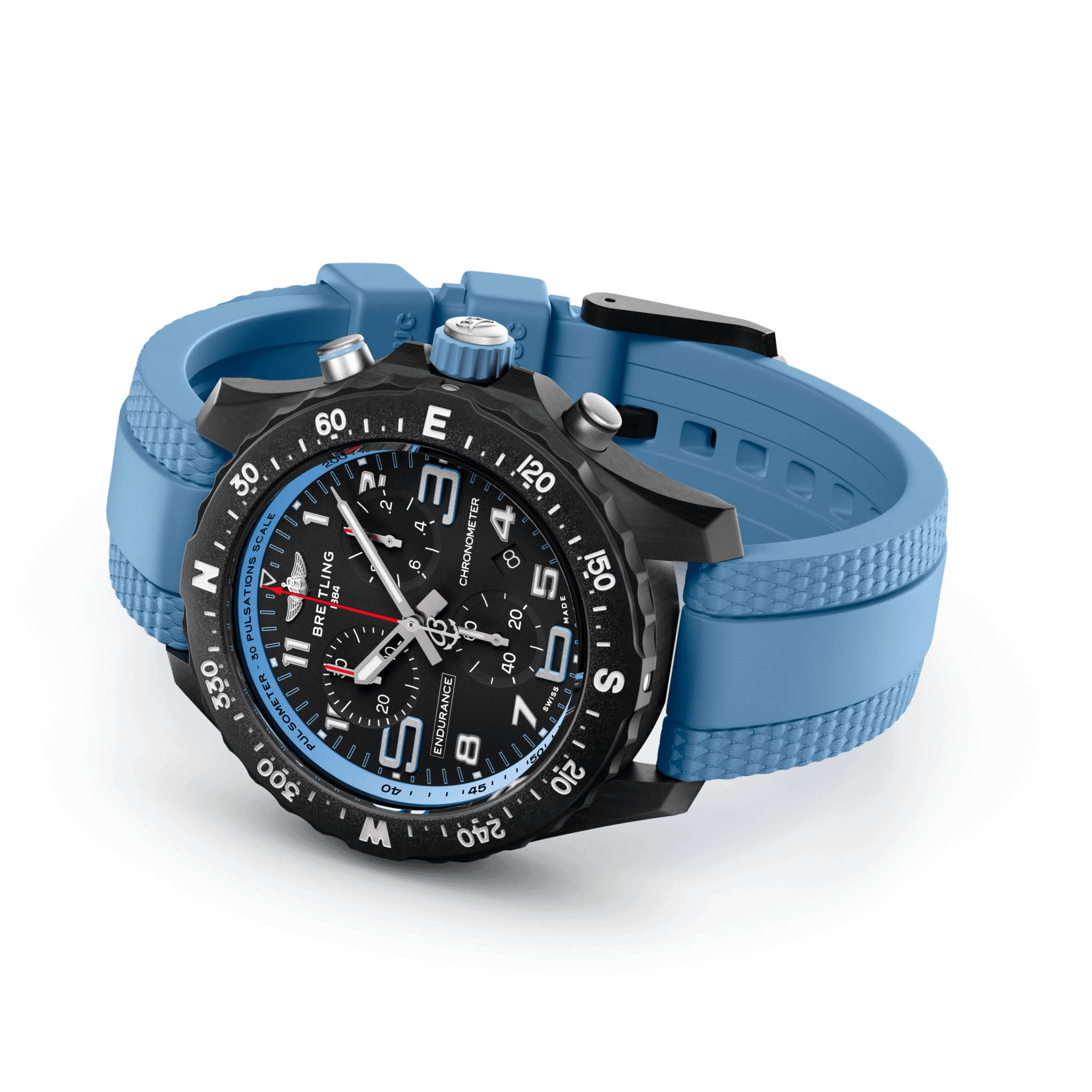 Breitling Breitling Endurance Pro 38 X83310281B1S1, professional швейцария женские часы на браслете каучук боковой вид