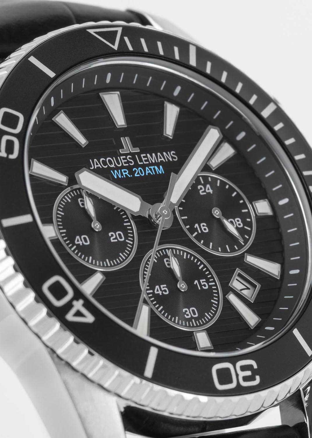 Jacques Lemans Jacques Lemans Liverpool Diver 1-2206A , наручные мужские часы фото под углом