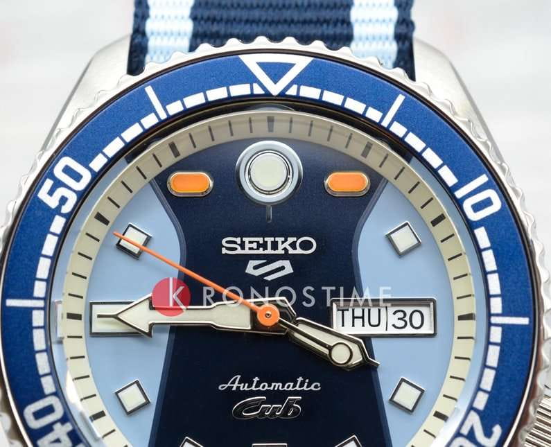 Seiko Seiko 5 Sports SRPK37K1, 5 sports япония мужские часы на браслете тканевый боковой вид