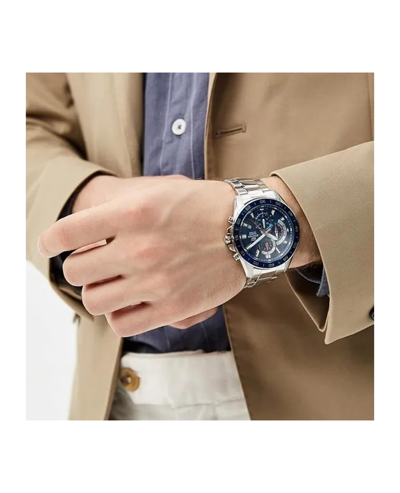 Casio Casio Edifice EFV-550D-2AVUDF (EFV-550D-2A) EFV-550, наручные мужские часы фото под углом