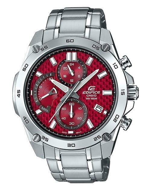Casio Casio Edifice EFR-557D-4A EFR EFR-557D-4A кварцевые мужские часы  циферблат, браслет 18-каратное желтое золото — вид спереди