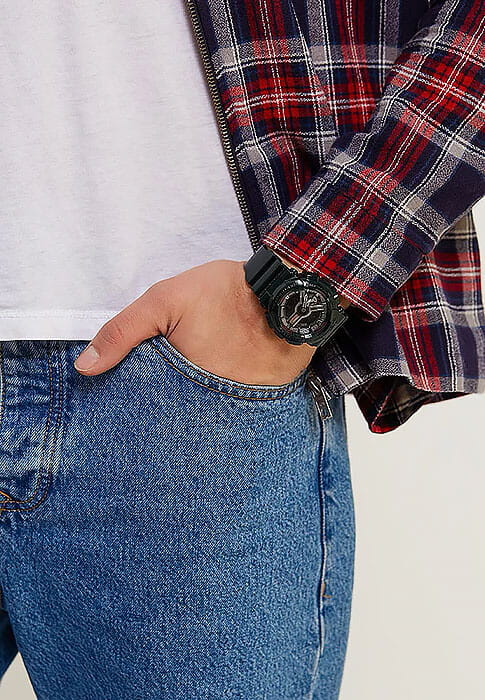 Casio GMA-S110MC-3A женские часы застежка крупным планом