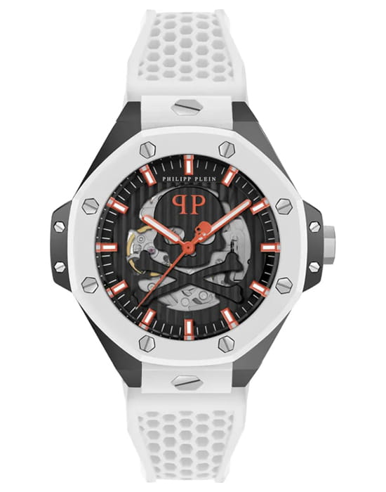 Philipp Plein Philipp Plein The Skull PWPFA0724  PWPFA0724 механические мужские часы черный циферблат, браслет силикон — вид спереди