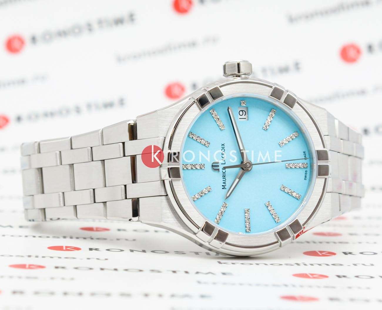 Maurice Lacroix Maurice Lacroix Aikon Quartz Colours Edition AI1106-SS002-450-1 женские часы голубой циферблат на запястье