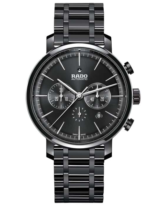 Rado Rado Diamaster R14075182 Automatic R14075182 механические мужские часы черный циферблат, браслет высокотехнологичная керамика — вид спереди