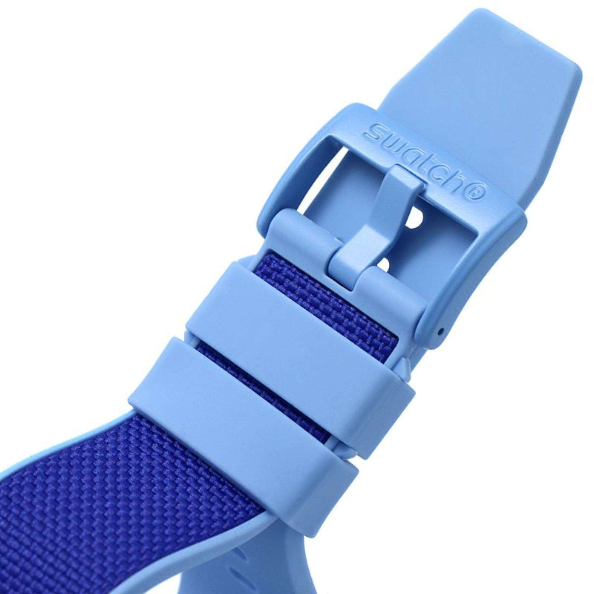 Swatch Swatch Big Bold Biosourced Lacquered SB05N105 мужские часы синий циферблат на запястье