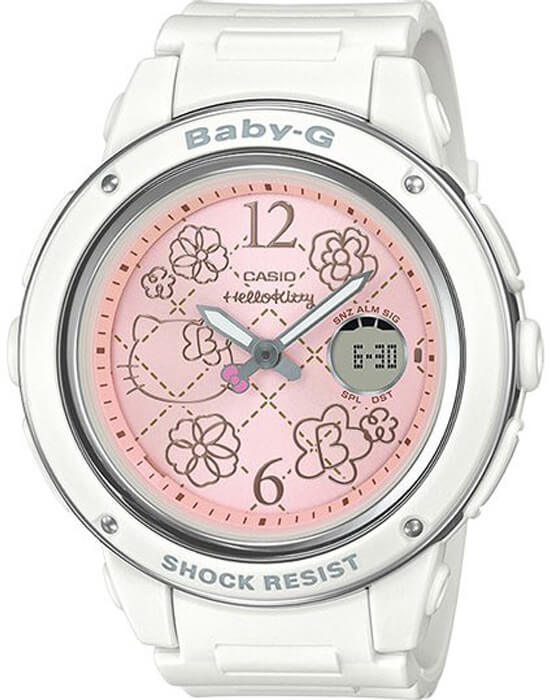 Casio Casio Baby-G BGA-150KT-7  BGA-150KT-7BER кварцевые женские часы розовый циферблат, браслет пластик — вид спереди
