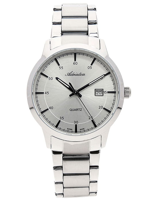 Оригинальные часы Adriatica Adriatica Bracelet A8302.5113Q кварцевые калибр механизма eta f06 общий вид