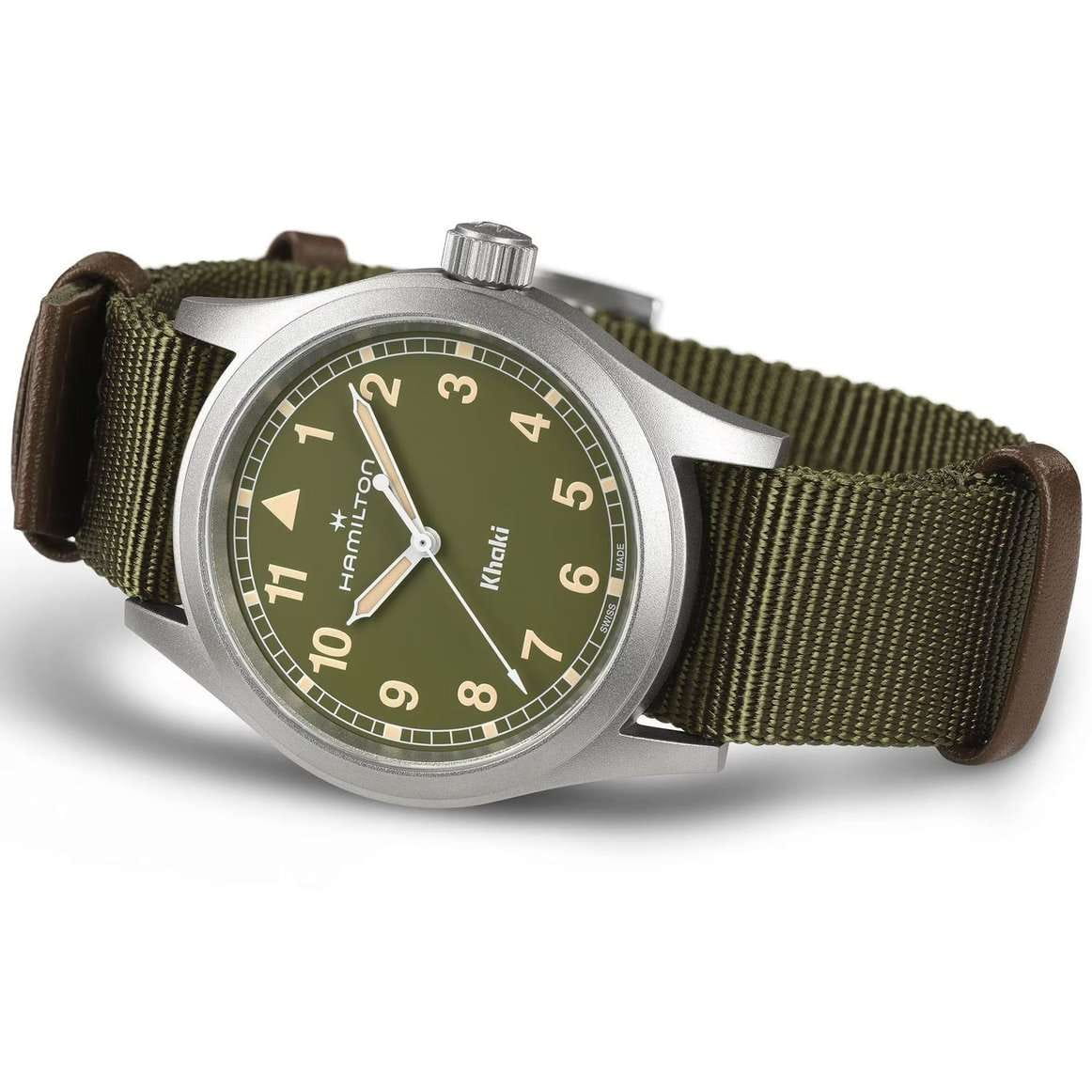 Hamilton Hamilton Khaki Field Quartz 38mm H69401960  — детали корпуса и тканевый