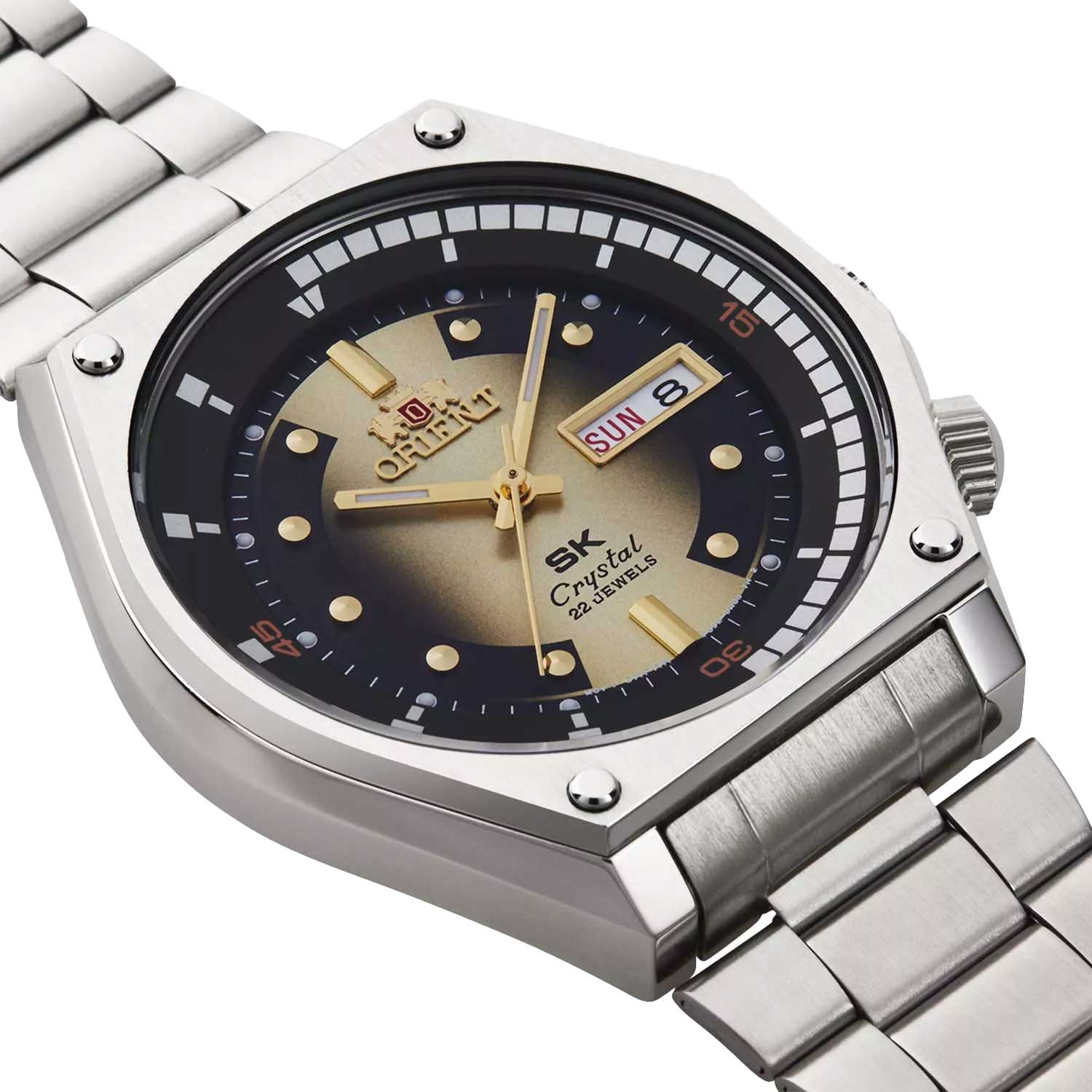 Orient Orient Revival RA-AA0B01G (RN-AA0B01G) механические мужские часы часы крупный план золотой циферблата