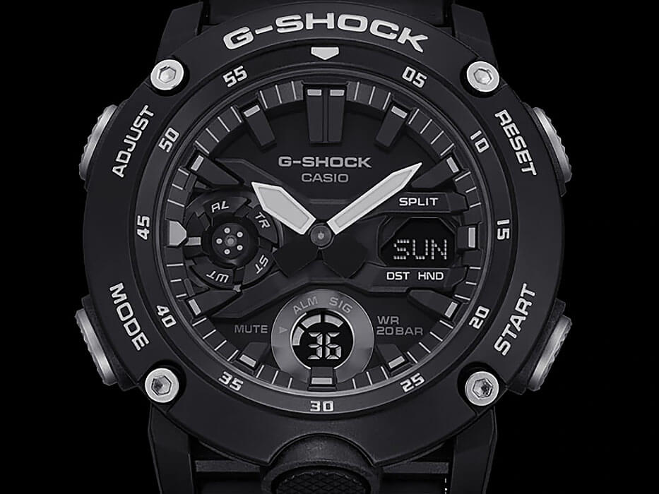 Casio Casio G-Shock GA-2000S-1ADR (GA-2000S-1A) GA-2000 - задняя крышка карбон корпуса, япония часы