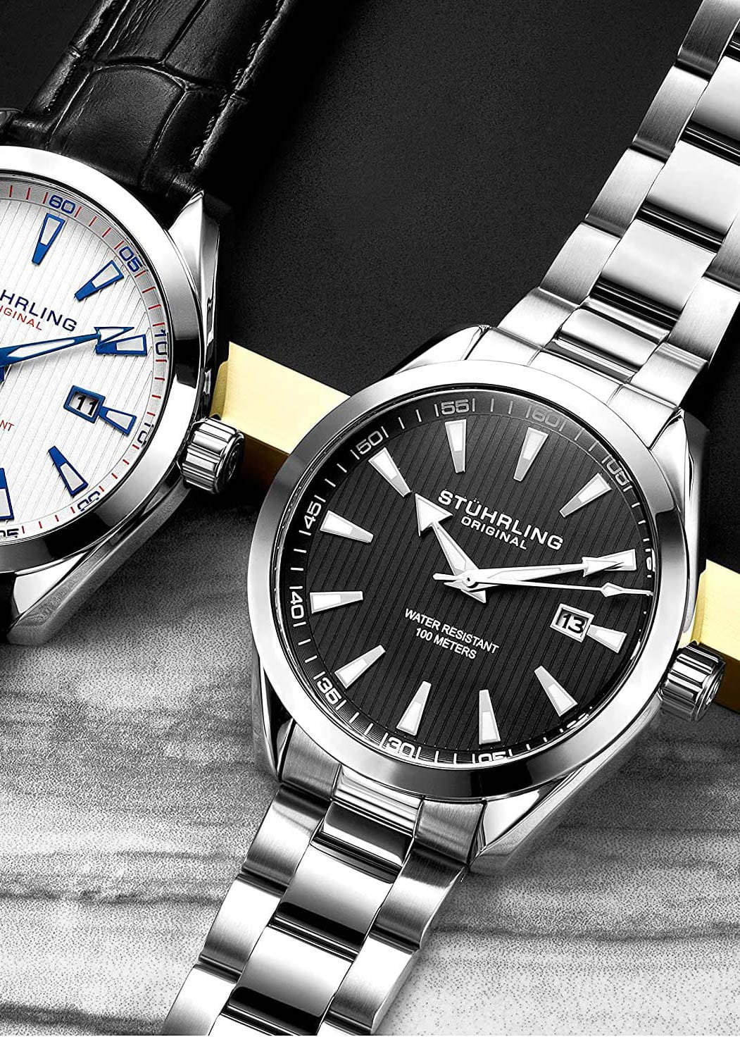 Stuhrling Stuhrling Symphony 3953.1,  сша мужские часы на браслете нержавеющая сталь боковой вид