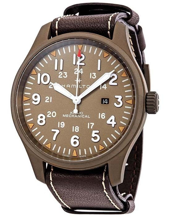 Hamilton Hamilton Khaki Field Mechanical H69829560 , наручные мужские часы фото под углом