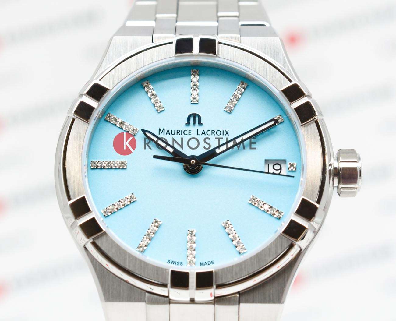 Maurice Lacroix Maurice Lacroix Aikon Quartz Colours Edition AI1106-SS002-450-1, aikon швейцария женские часы на браслете нержавеющая сталь боковой вид