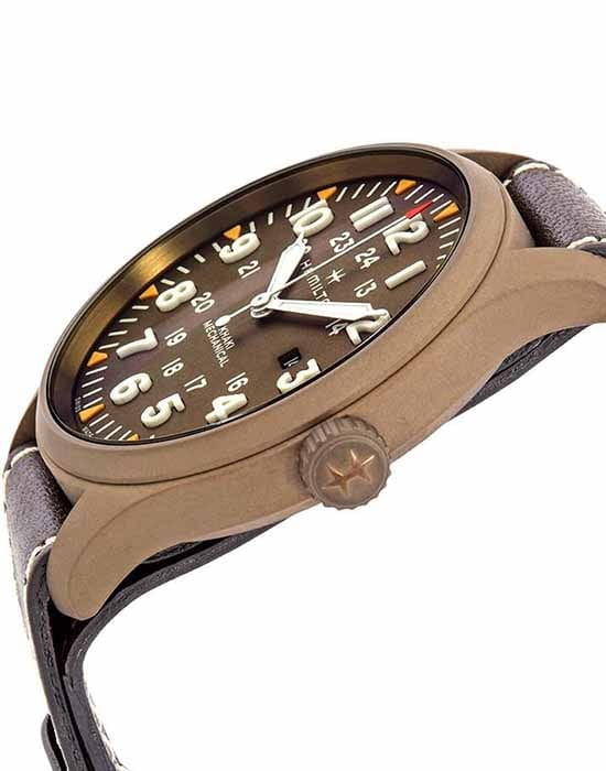 Hamilton Hamilton Khaki Field Mechanical H69829560, khaki field швейцария мужские часы на браслете кожаный боковой вид