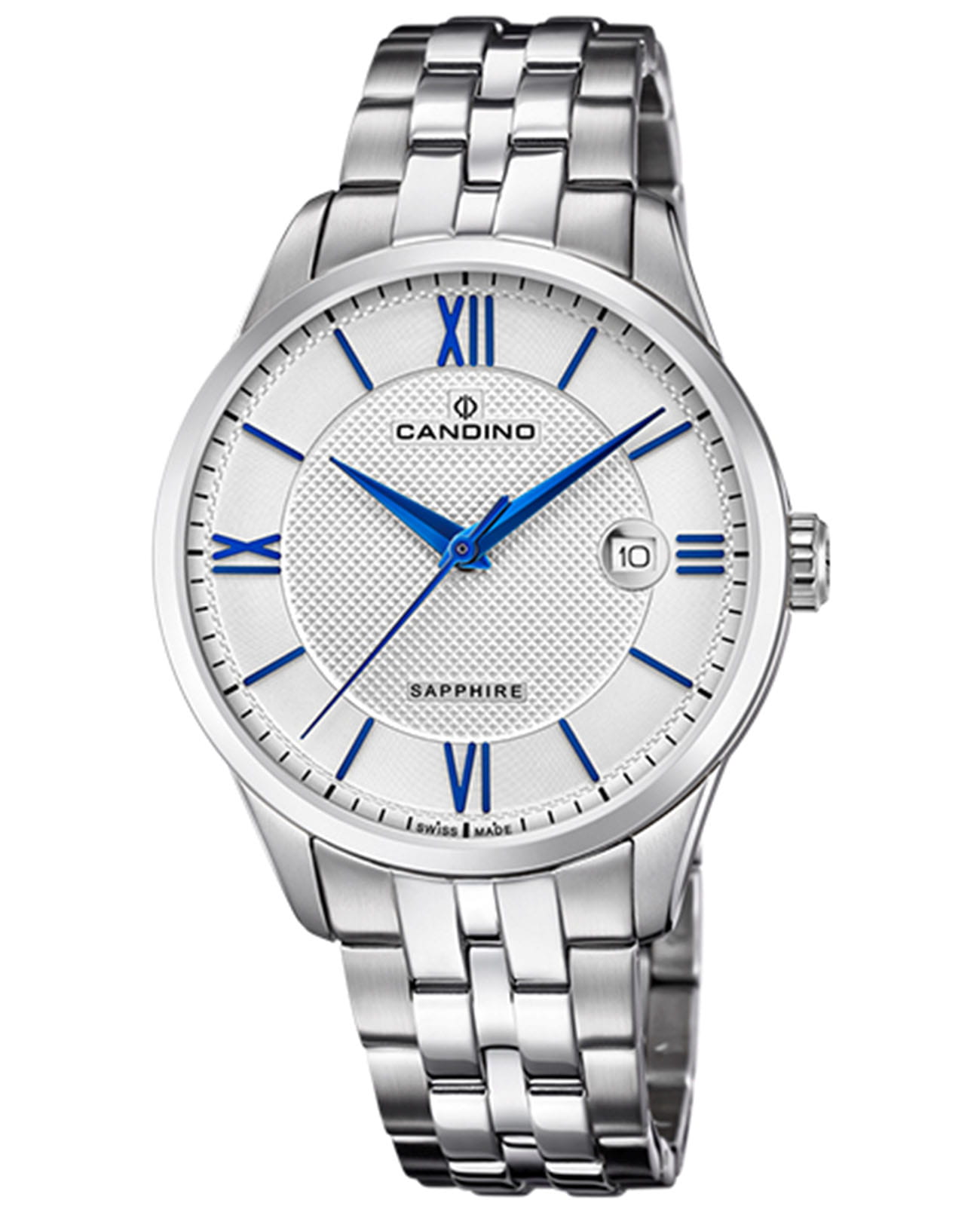 Candino Candino Couple Gents C4705/A  C4705/A кварцевые мужские часы белый циферблат, браслет нержавеющая сталь — вид спереди