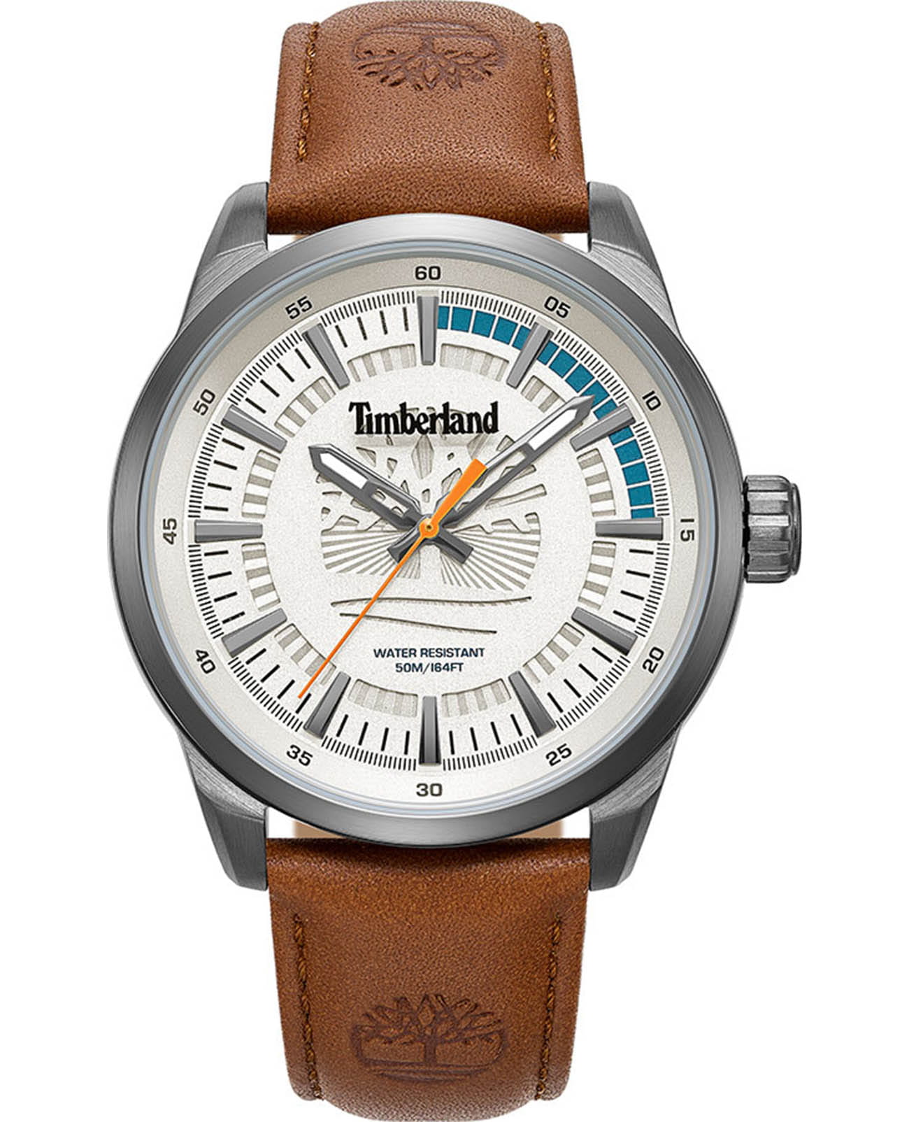 Timberland Timberland Lanigan TDWGA008320  TDWGA008320 кварцевые мужские часы белый циферблат, браслет кожаный — вид спереди