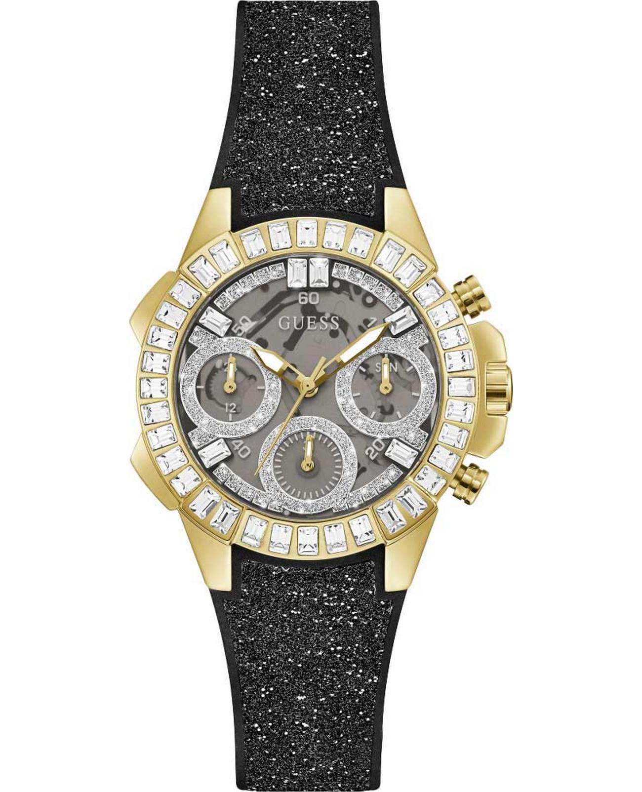 Guess Guess  Sport Steel  GW0313L2  GW0313L2 кварцевые женские часы серый циферблат, браслет силикон — вид спереди