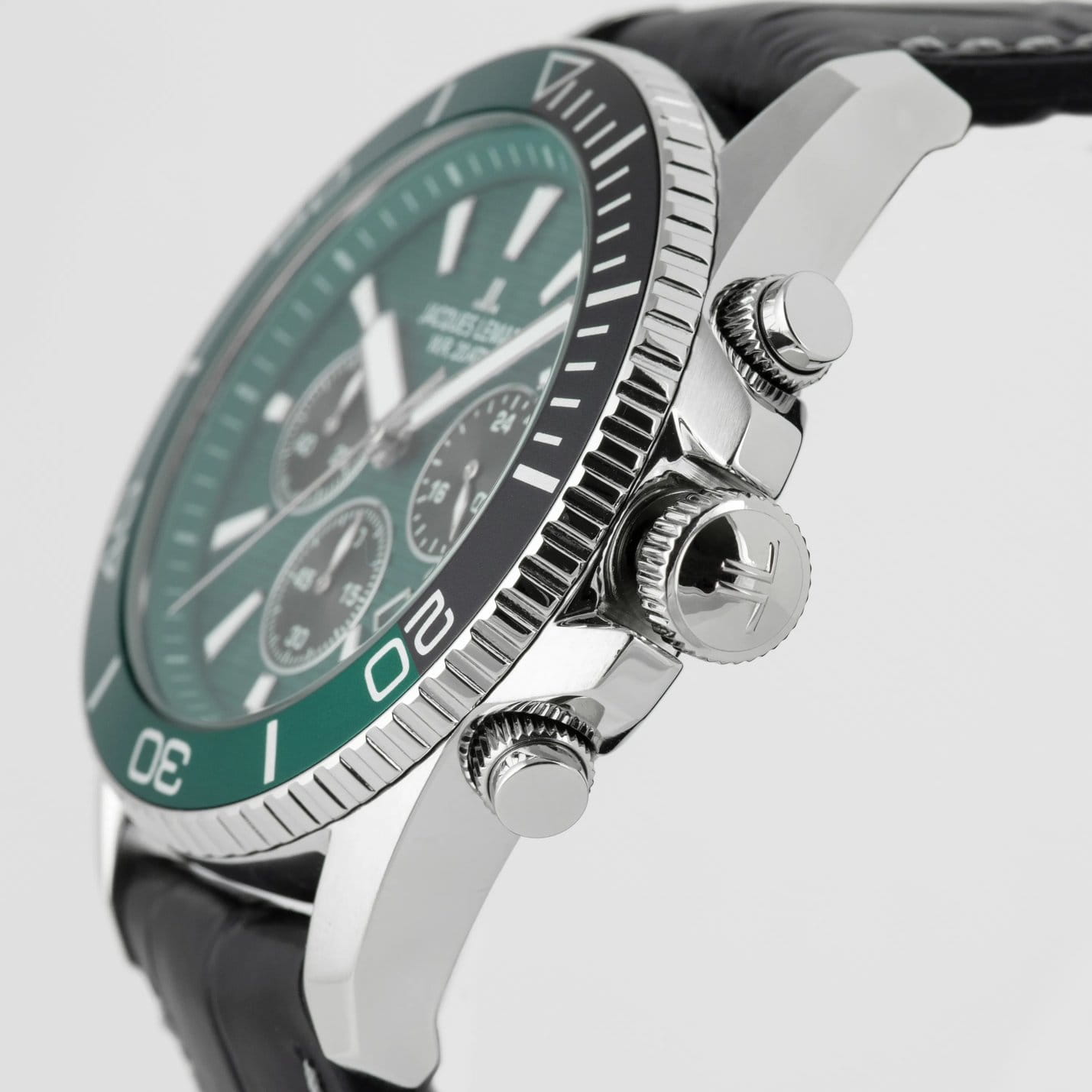 Jacques Lemans Jacques Lemans Liverpool Diver 1-2206C мужские часы зеленый циферблат на запястье