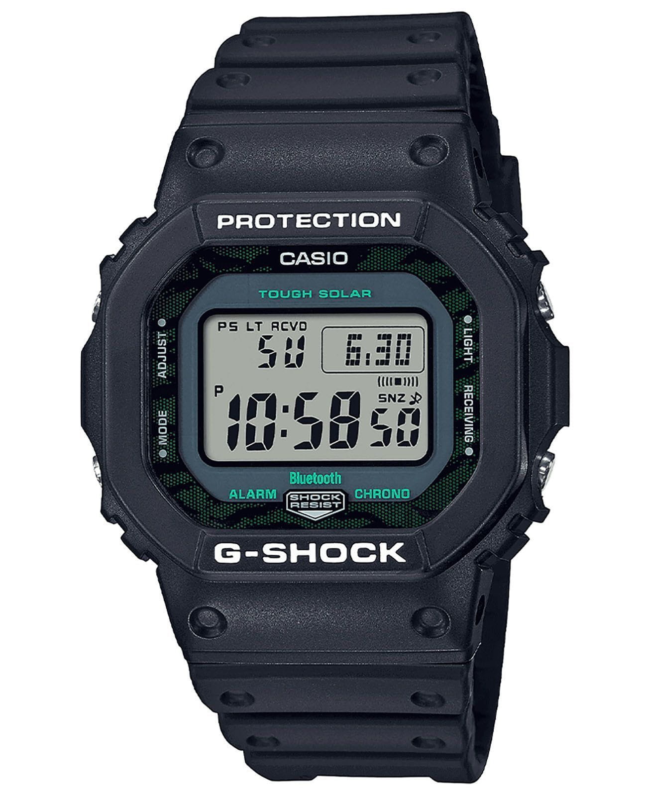 Casio Casio G-Shock GW-B5600MG-1  GW-B5600MG-1ER электронные мужские часы черный циферблат, браслет пластик — вид спереди