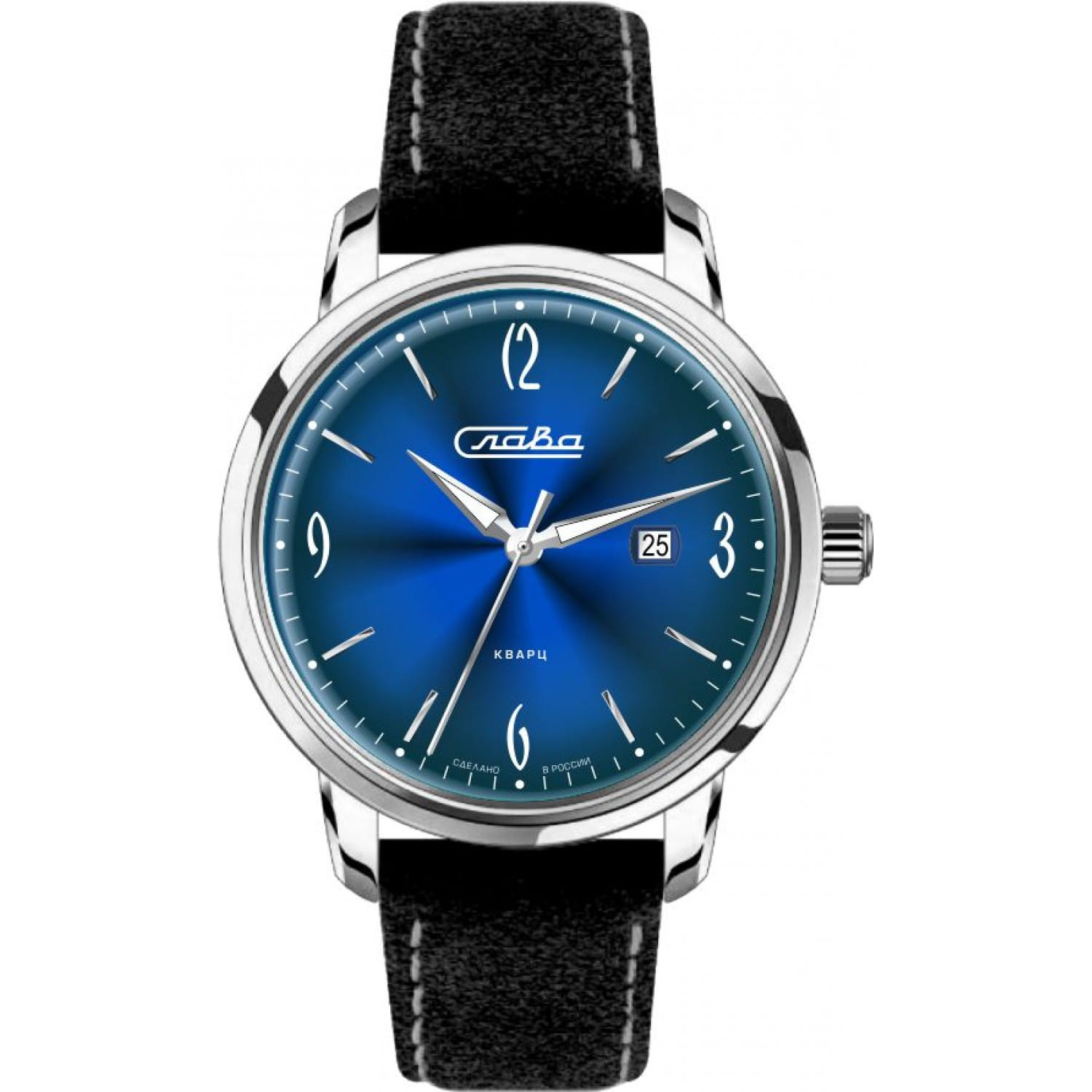 Слава Слава Традиция 2341468/300-2115 мужские часы синий циферблат на запястье